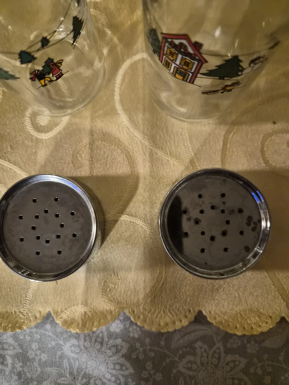 The Joy of Christmas Salt and Pepper Shaker Set - Green